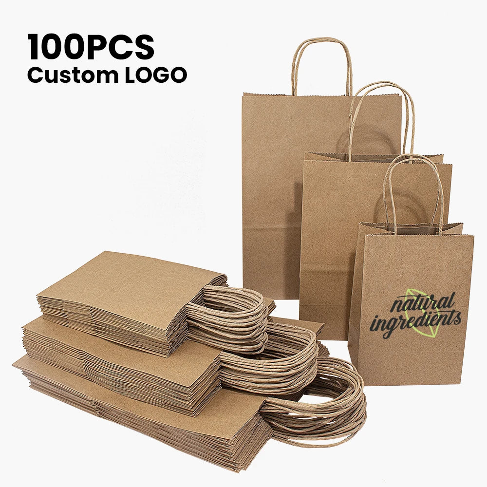 Andy Custom Brown Kraft Paper Bag with Handle Eco-Friendly Low Price Customized Shopper Bolsas De Papel for Clothing China