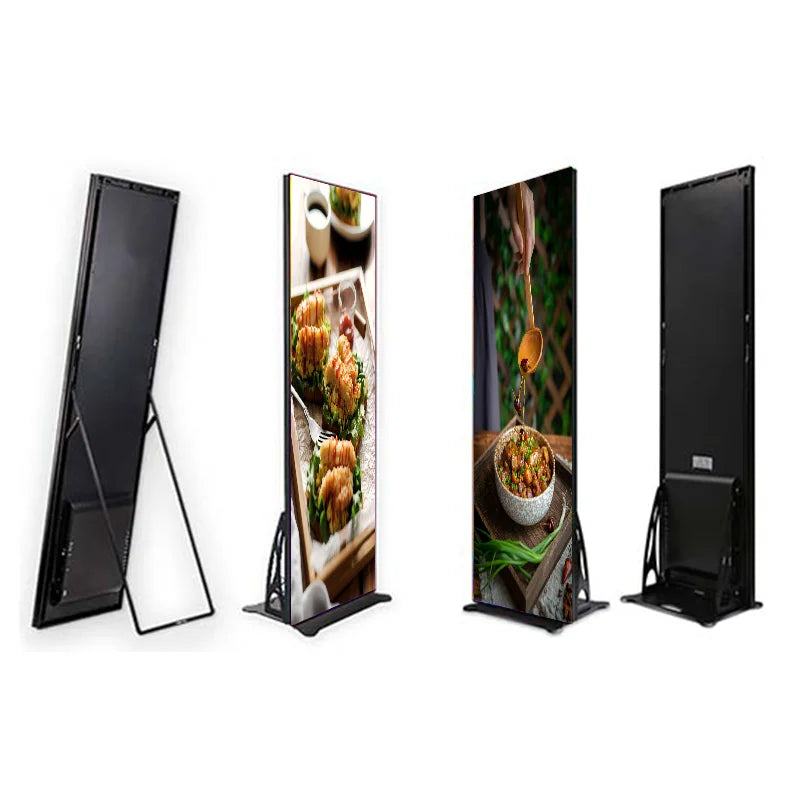 New P2.5 Exhibition Led Poster Display Led Poster Display Screen Led Poster Display Vertical Advertising Video Wall with Wheels