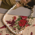 Copper Irregular Pearl Pendant Necklace New Designs Custom 18k Gold Plated Chain Necklace Jewelry for Women