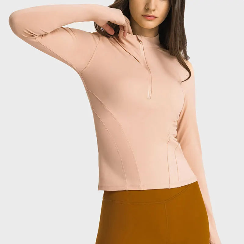 Equestrian Women Horse Clothing Long Sleeve Zipper Tops Horse Riding Size XL Breeches Breathable Show Shirt Racing High Outdoor