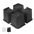 Factory Price Bed Risers L Furniture Risers 6 Inch Heavy Duty Chair Table Lifts Risers Black Bed Furniture Leg Pads