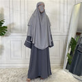 Wholesale  Khimar Dubai Libya 3 Layers Solid Islamic Muslim Long Khimar Scarf Malaysian Hijab Shawl for Women Eid Collection