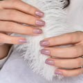 New Products Acrylic Pink Press on Nails Art Nails Salon Glossy Squoval Artificial Fingernails