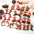 MIO 2pcs/set Pretty Christmas Holiday Hair Deer Horn Antler Hairclip Hairgrips Santa Hairpin Reindeer Christmas Hair Clips