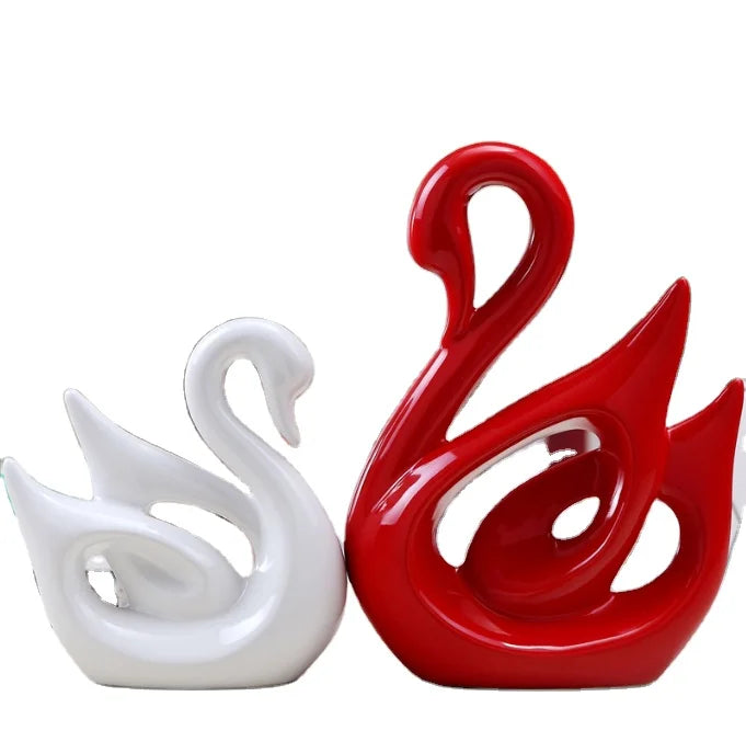 2026 Factory Price Wedding Favor Goose Resin Art Craft Swan Statue Goose Gifts Phoenix Figurine for Home Decor