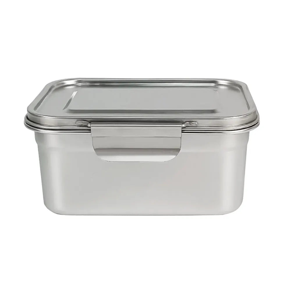 Stainless Steel Large Bento Lunch Box for Adults Kids Durable Seal Buckle Leakproof Compartment Heatable for Sandwich Packaging
