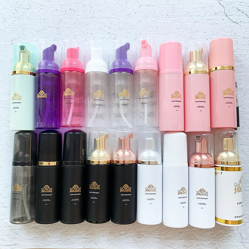 No Tears Formula Oil Free Eyelash Cleanser Foam Lash Shampoo Set With Private Label