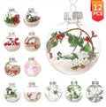 Ornament Balls Christmas Decoration Balls Clear Plastic Ornaments DIY Clear Plastic Balls for Christmas New Years Present