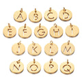 Stainless Steel Letters Charms Capital Mini Alphabet Metal Gold Plated Charms DIY Bracelet Necklace Pendants for Jewelry Making
