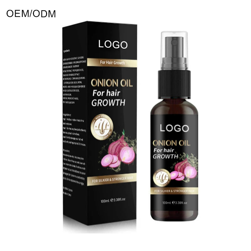 AiXin Private Label 100ML Anti-Dandruff Promote Hair Thickening Anti Loss Damage Treatment Hair Growth Oil Onion Hair Oil