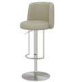 Modern Minimalist Designer Stainless Steel Bar Chair High Swivel Leather Stool for Home Bar Hotel Dining or School