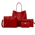 2026 New Spring Wholesale Cheap Promotional Pu Leather Hand Bag Sets Fashion Women Bucket Handbags