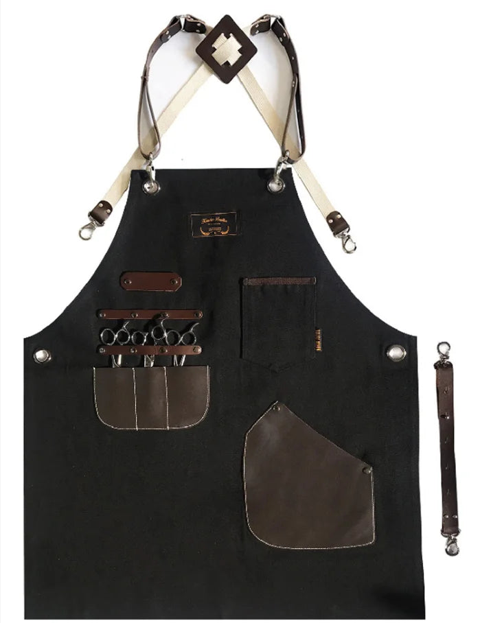 Apron Barbershop Apron Overalls Male Ironing and Dyeing Professional Hairdressing Hair Stylist