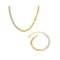 Alin Classic Stainless Steel Gold Plated Waterproof Chain Zircon Tennis Necklace for Girls