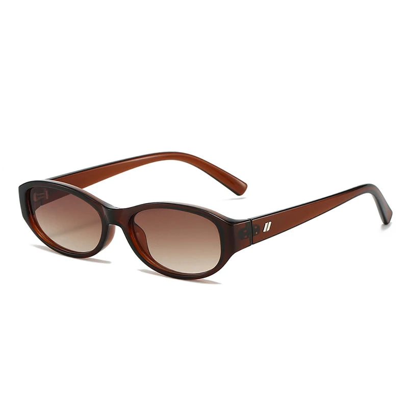 STORY Retro Rivet Oval Women Sunglasses 2025 Brand Designer Sunglasses Men Fashion Vintage Small Narrow Round Sun Glasses QB1079