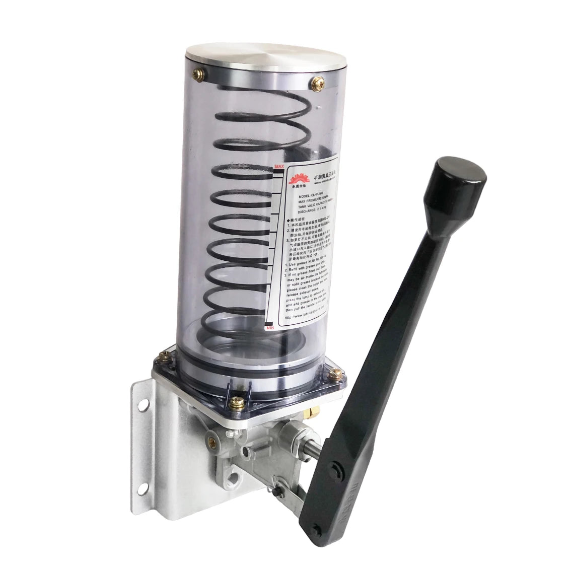 Manual Lubrication Grease Pump Handy Operated CLHP 0.8L-1.6L 000-2# Lubricator 6mm Stainless Steel Punching Machine Manipulator