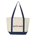 Ruthbag Customizable Logo Printed Reusable Cotton Shopping Tote Bags Leopard Pattern Canvas Bag with Zipper