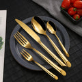 Wholesale Bulk Restaurant Cutlery Wedding Party Flatware Gold Silverware Set Dinner Spoon Fork Knife Stainless Steel Cubiertos