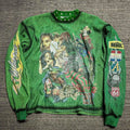 High Quality Wholesale Dtg Print Sweatshirts Thermals Heavyweight Long Sleeve Custom logo Crewneck Sweater Waffle Fabric for Men