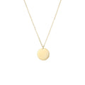 Chihang Trendy Custom Engraved Letters Symbols Stainless Steel Gold Color 13MM Shiny Disc Pendant Link Chain Necklace