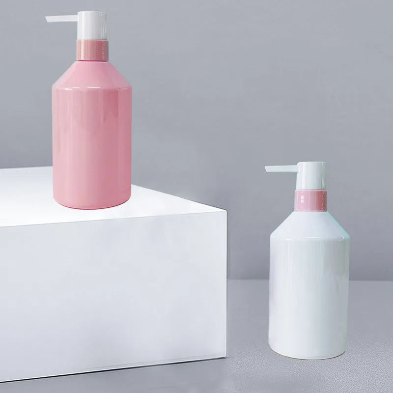 500mlPET White Plastic Lotion Bottle Luxury Shampoo Shower Gel Packaging Bottle