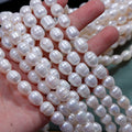 8-9mm White Rice Grain Shape Freshwater Pearls Natural Semi-Finished Loose Beads Real Freshwater Pearls