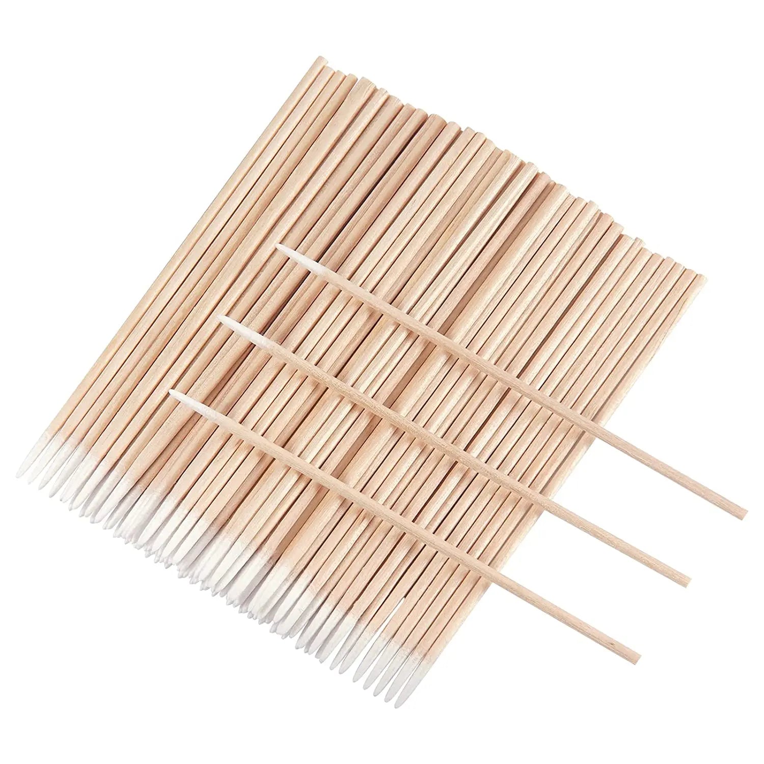100 PCS/ Bag Micro Wood Cotton Swab Eyelash Extension Tools Tatoo Microblading Cleaning Wooden Sticks Cosmetic Cotton Brush Buds