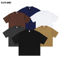 New Design Luxury Tshirt Heavy Cotton 280gsm Loose Fit Little Drop Shoulder Boxy T-shirt Blank Oversized Men T Shirt Custom Logo