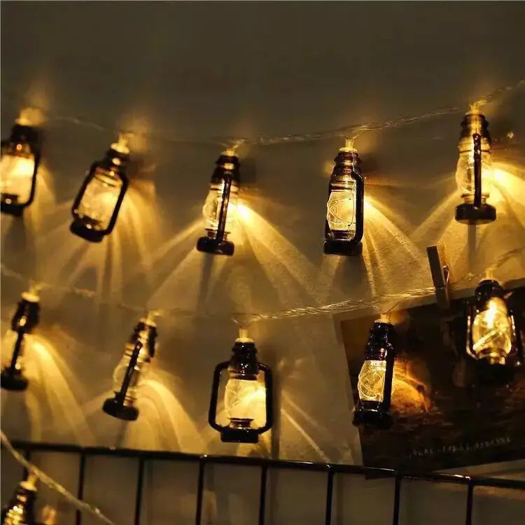 30 LED Lantern String Lights Indoor Outdoor Home Party Wedding Ramadan Decor Christmas Graduation Fairy Light Garland