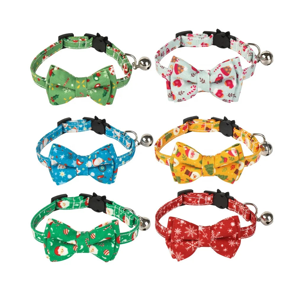 Factory Wholesale Cheap New Pet Products Fashion Christmas Cat Collar With Bell