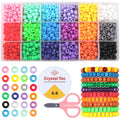 18 Colors 1170 Pcs Diy Bracelets Necklaces Keychains Pony Bead Braid Beads Hair Accessories Children Multi-Colored Pony Beads