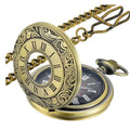 Roman Gold Design Clamshell Antique Dial Pocket Watch Men and Women Decorative Large Commemorative Retro