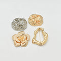 Luxury Brooch Fashion Metal Garment Accessories Swimwear Gold Buckle Bikini Connector Swimwear Hardware