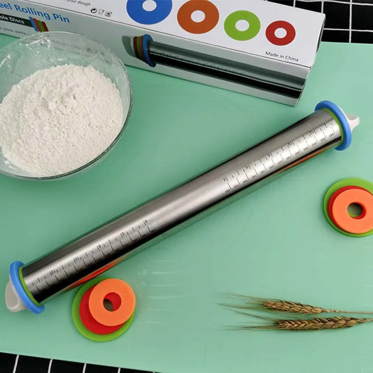 Top Seller 17 Inch Large Kitchen Dough Roller Adjustable Stainless Steel Rolling Pins for Baking