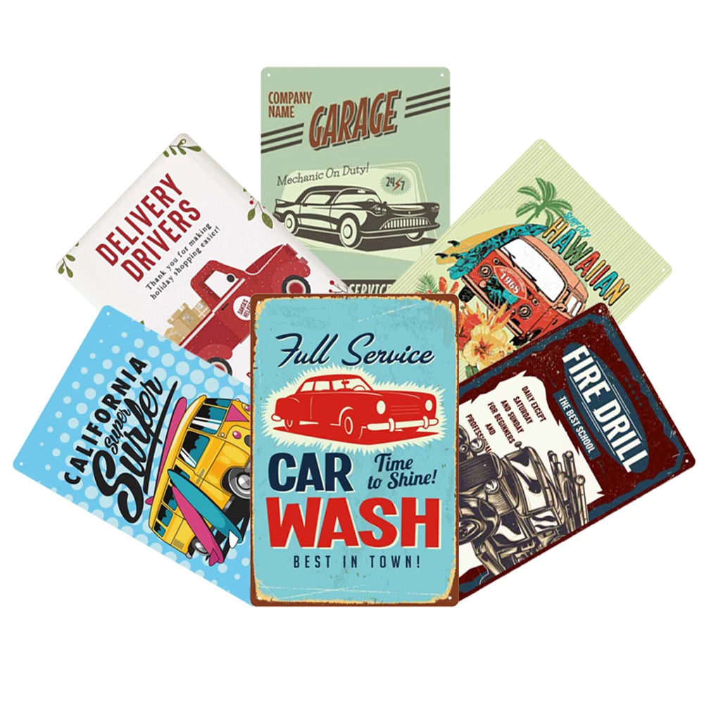 Custom Tin Sign Wall Hanging Metal Sign 20X30 cm Garage Made Man Cave Home Wall Art Decor Assorted Metal Tin Sign