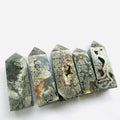 Wholesale Pyrite Crystal Tower Natural Folk Crafts  Crystals Healing Stones Pyrite Agate Symbiont Point for Decoration
