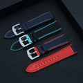 Stock Ready Curved End Hybrid Watch Band Luxury Nylon Sailcloth and Rubber Strap for Diver Seamater Deployment Watch