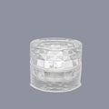In Stock Factory Direct Sales 30 50g Cosmetic Jar Packaging Double Wall Acrylic Jar with Plastic Cap Silver for Cream Luxury