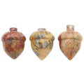 DIY Natural Stone Hazelnut Ornaments Crazy Agate Pine Nuts Carved Home Decoration Crystal Crafts for Christmas