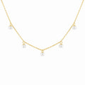 925 Sterling Silver Women Jewelry Gold Plated Pearl Chain Choker Necklace for Women Jewelry