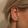 Summer Personality Sterling Silver 925 Drop Oil Earrings Jewelry Colorful Loop Luxury Irregular Earrings for Women