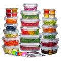 24-piece BPA Free Plastic Airtight Meal Prep Containers Set With Leakproof Lid Microwave Dishwasher and Freezer Safe