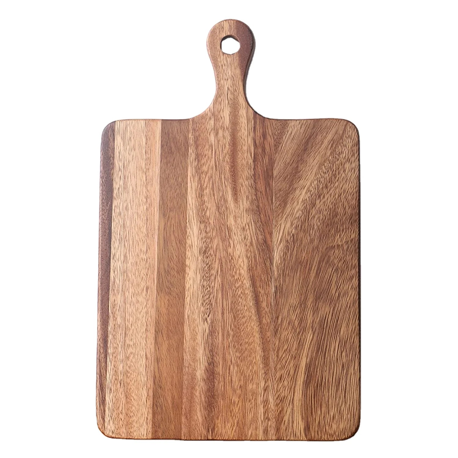 Muso Wood Acacia Cutting Board for Kitchen Wooden Chopping Board with Handle to Hang Square Bread Pizza Cheese Board