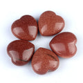 Handmade Carved Goldstone Heart Shape Crystal Crafts Bulk Wholesale for DIY Jewelry Making and Gemstone Collectibles