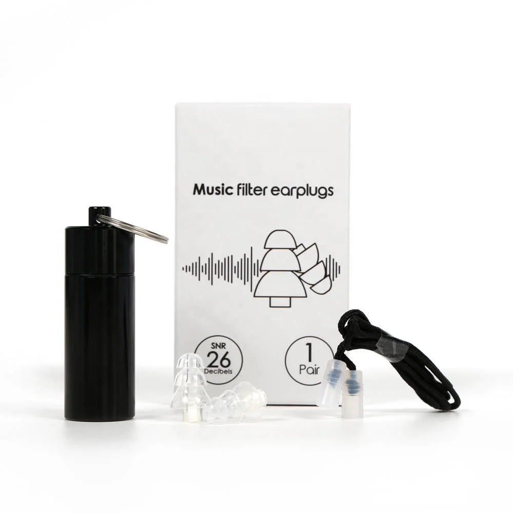 High Fidelity Reusable Earplugs 20-26dB Noise Reduction for Loud Music Concerts Festivals Intrinsically Safe Hearing Protection