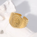Beimai OEM Queen Simple Stainless Steel Open Adjustable Ring
