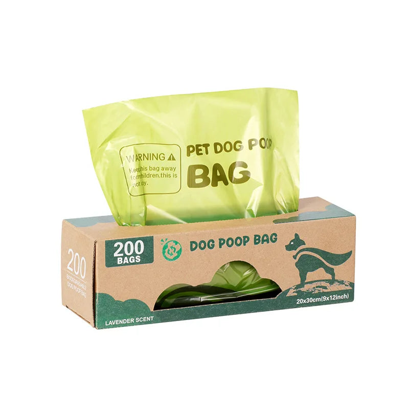 Factory Supply 200bags EPI Biodegradable Dog Waste Garbage Bag Custom Logo Pet Poop Trash Bag Made of Plastic