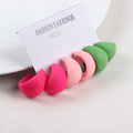 Vintage Korean Exaggerated Thick Cc Matte Colorful Lively Girl's Party Dress Jeweled Acrylic Hoop Earrings 3pairs/set