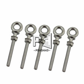 316 Stainless Steel HX Long Shoulder Lifting Eye Bolt With Nut M6 M8 M10 for Wire Rope Lifting