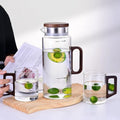 Handmade BPA-Free Reusable Dishwasher Safe Glass Water Jugs Eco-Friendly & Sustainable Design Stainless Steel Lid Modern Style